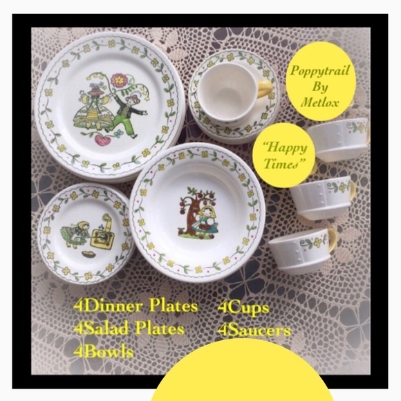 Poppytrail “Happy Times” by Metlox Service for 4 - Picture 2 of 8